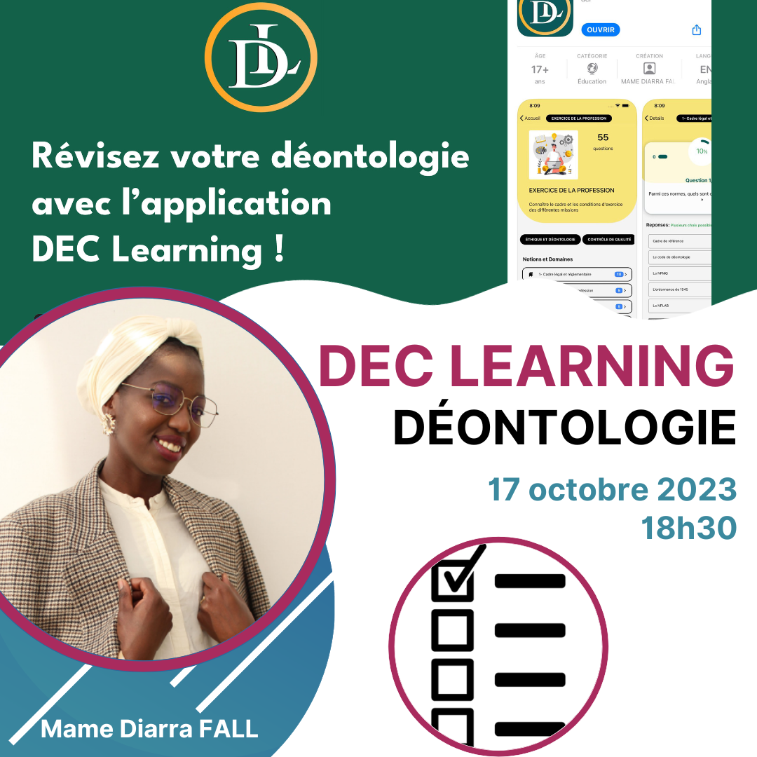 DEC DEONTOLOGIE - Présentation de l'application DEC Learning - ANECS